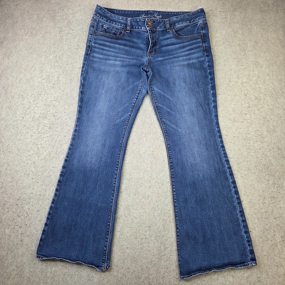 Vintage American Eagle Artist Jeans Womens 14 Blue Stretch Denim Western Y2K